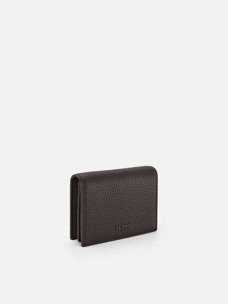 Tumbled Leather Bi-Fold Card Holder, 