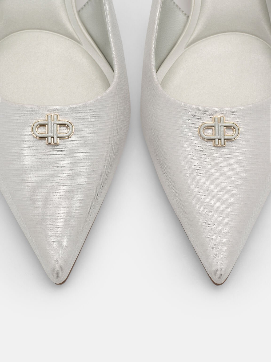 Leather Slingback Heel Pumps, , hi-res