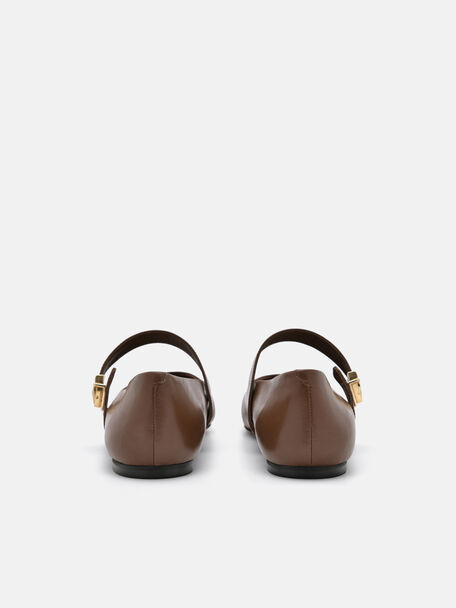 PEDRO Icon Leather Heel Sandals, Black