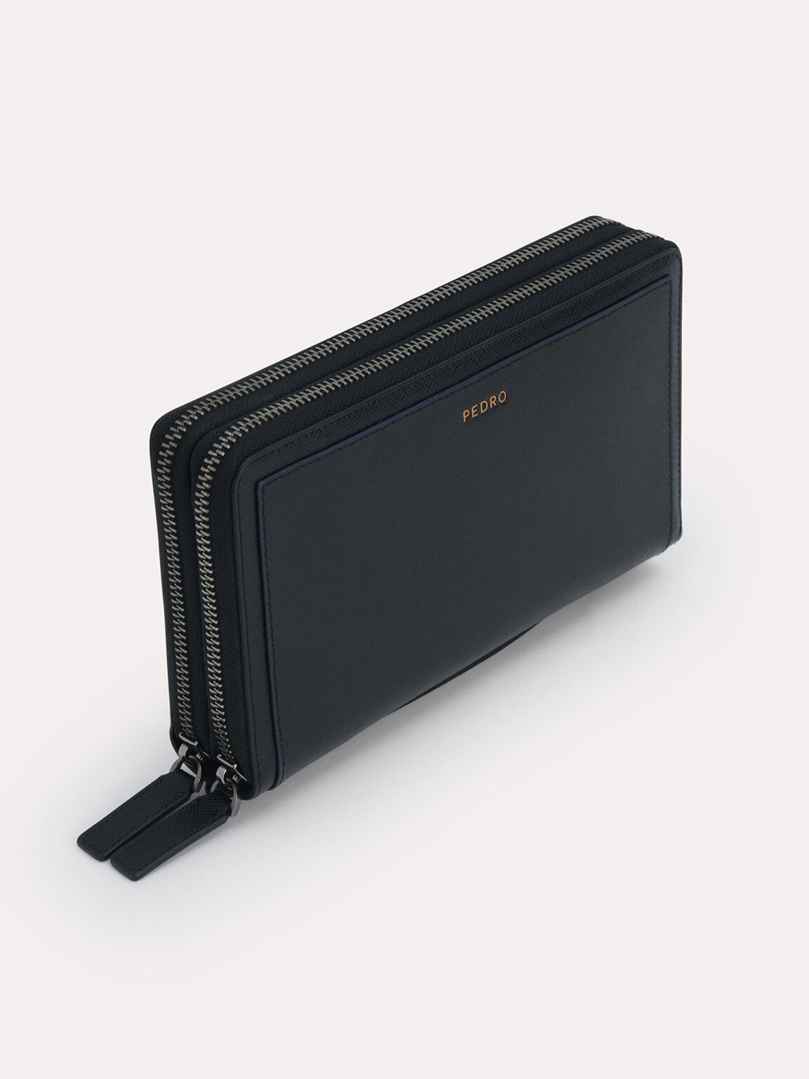 Dompet Perjalanan Kulit Bertekstur, 