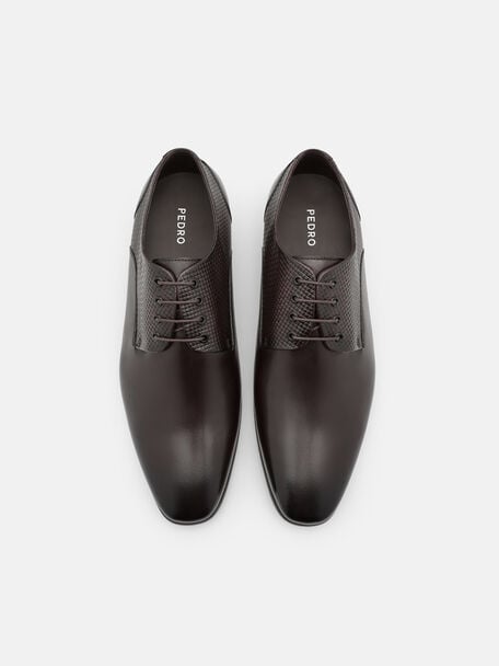 Woven Leather Derby Shoes, 