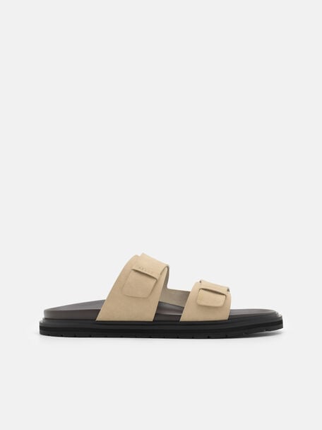 Band Slide Sandals, , hi-res