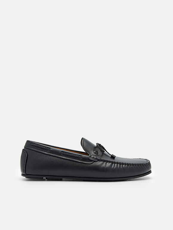 Leather Bow Driving Shoes, 