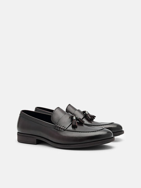 PEDRO Icon Leather Heel Sandals, Black