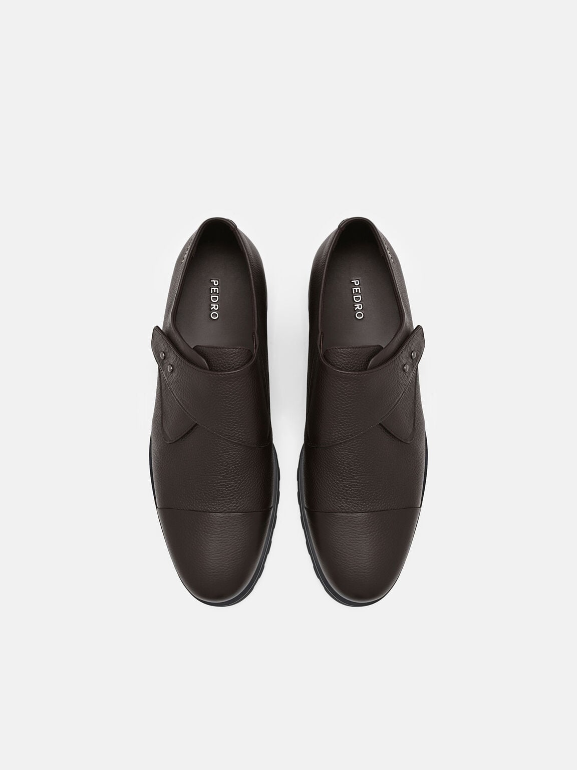 Flint Leather Monkstrap Shoes, , hi-res