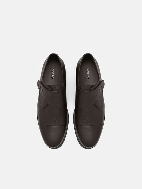 Flint Leather Monkstrap Shoes, , hi-res
