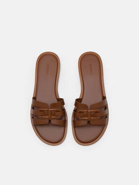 Carmel Sandal Slide Kulit, , hi-res