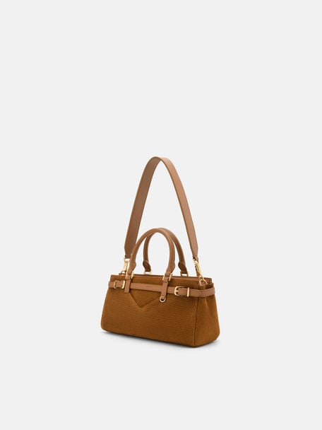 Tas Tangan Suede Vienna, , hi-res