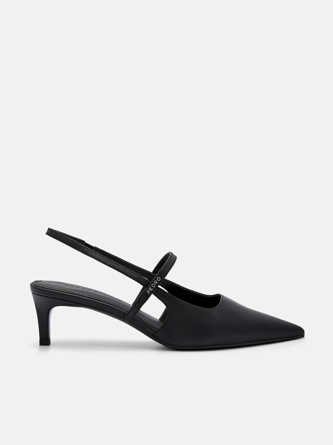 PEDRO Studio Amerie Leather Heel Pumps, Black, hi-res