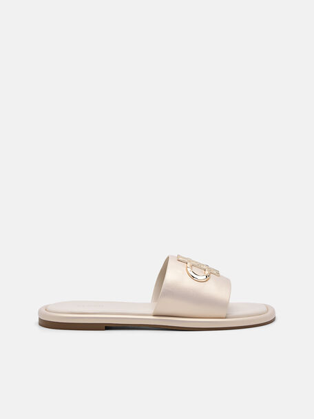PEDRO Icon Leather Slide Sandal, Champagne, hi-res