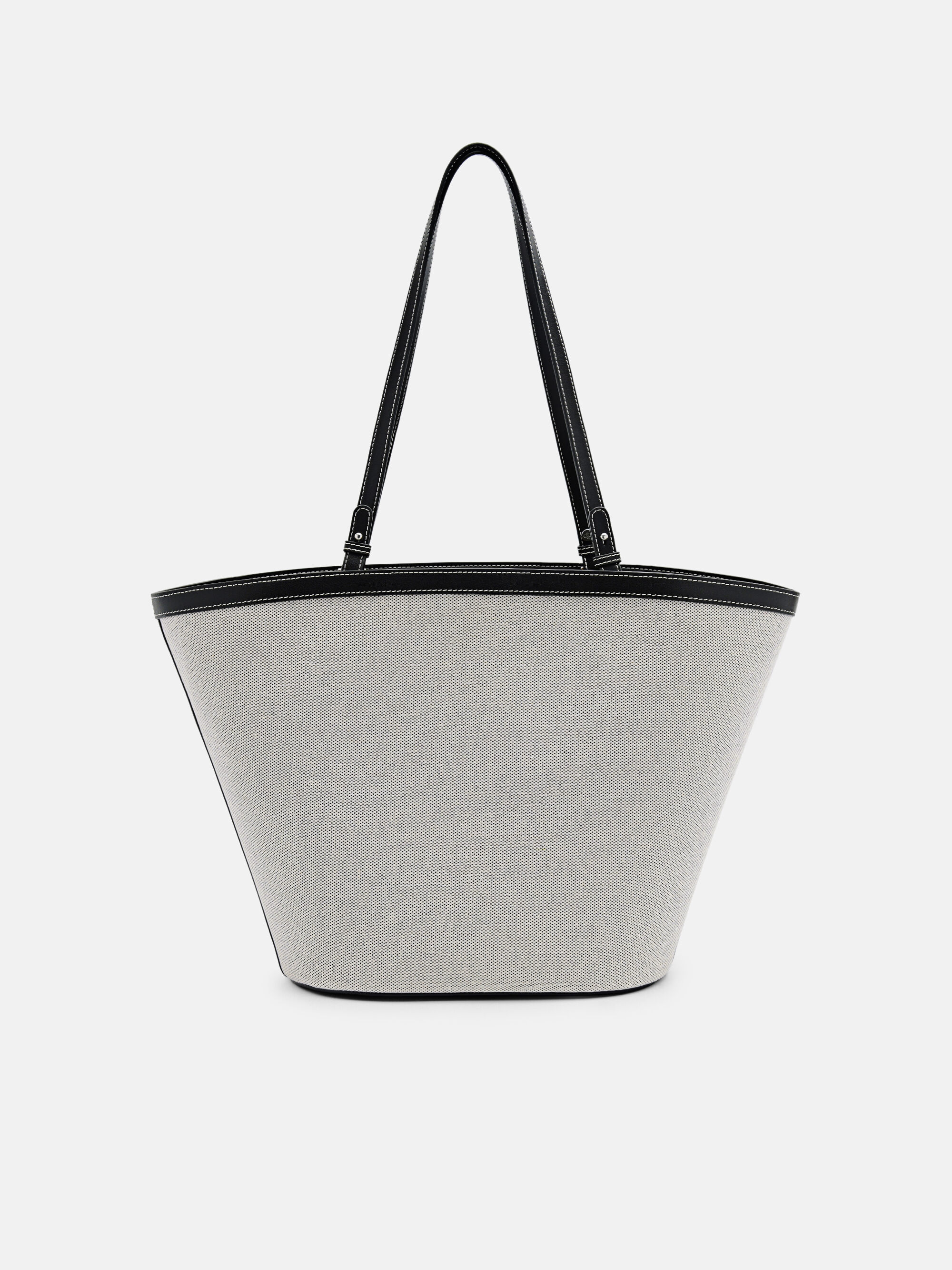 Black Large PEDRO Icon Canvas Tote Bag - PEDRO ID