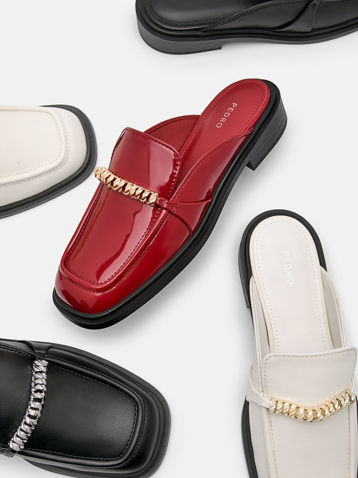Mia Chain Mules, 
