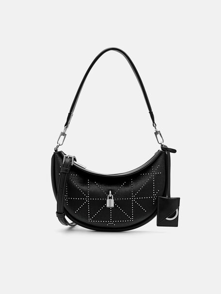 Swerve Shoulder Bag in Pixel, Black, hi-res