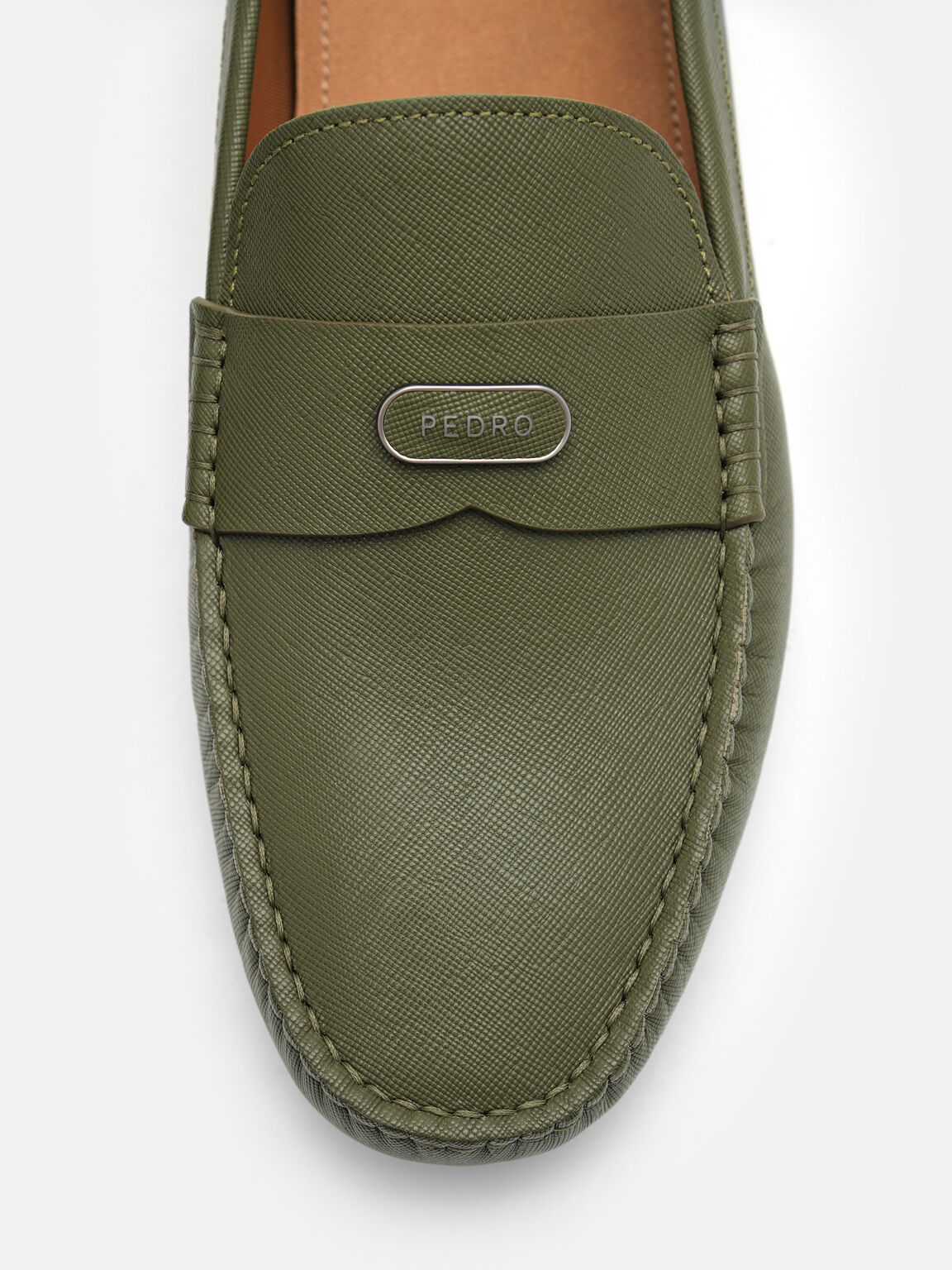 Embossed Leather Driving Shoes, 