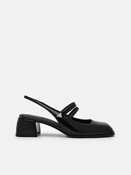 Tria Heel Pumps, Black, hi-res