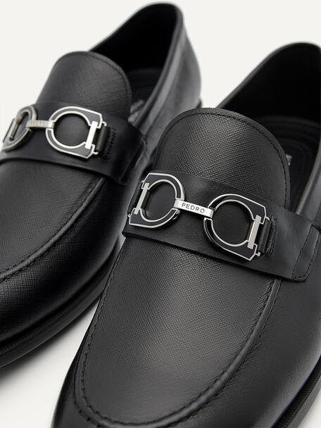 PEDRO Icon Leather Heel Sandals, Black