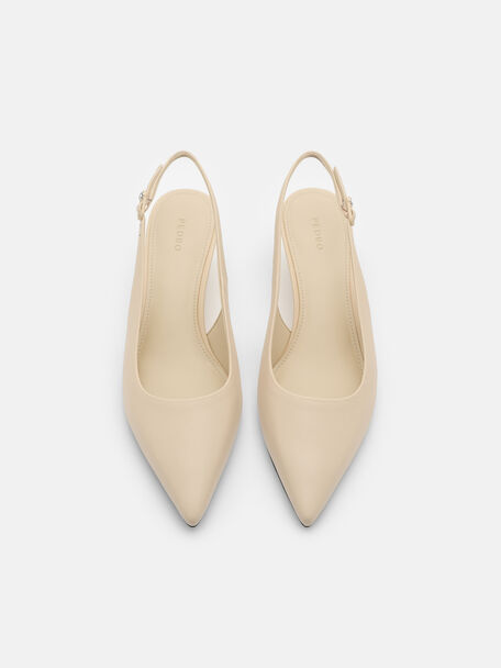 Sepatu Pumps Slingback Wedge Kulit Adena, , hi-res