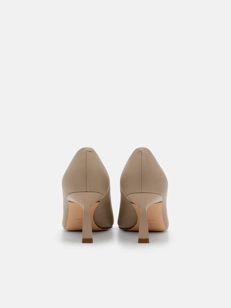 PEDRO Icon Leather Heel Sandals, Black