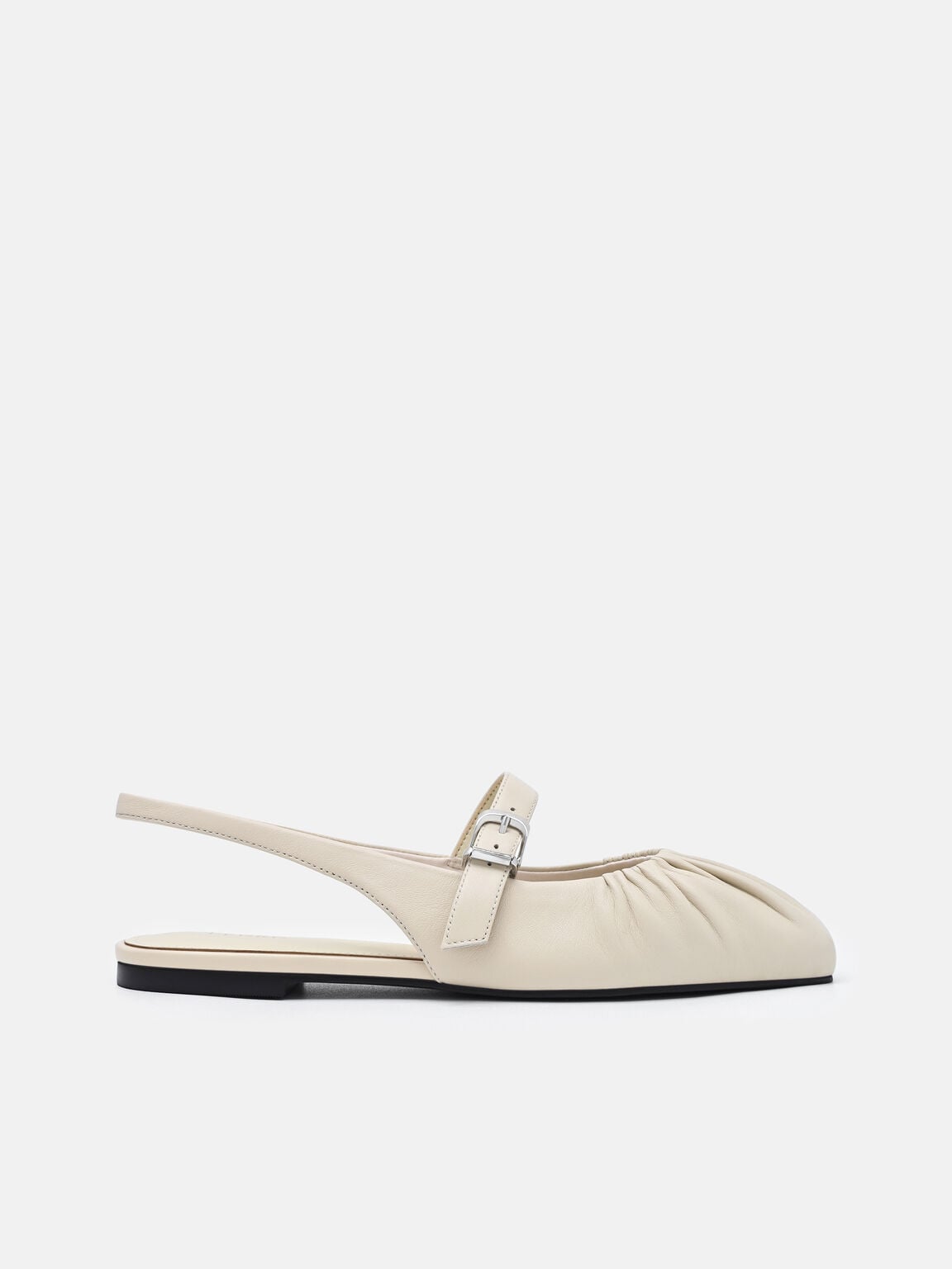 Sepatu Flat Ballerina Kulit Gabrielle, , hi-res