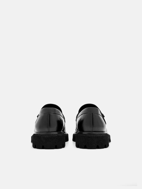 PEDRO Icon Leather Heel Sandals, Black