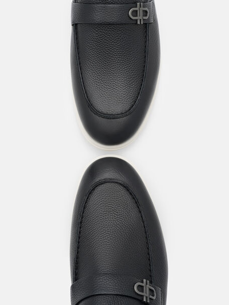Tumbled Leather Loafers, , hi-res