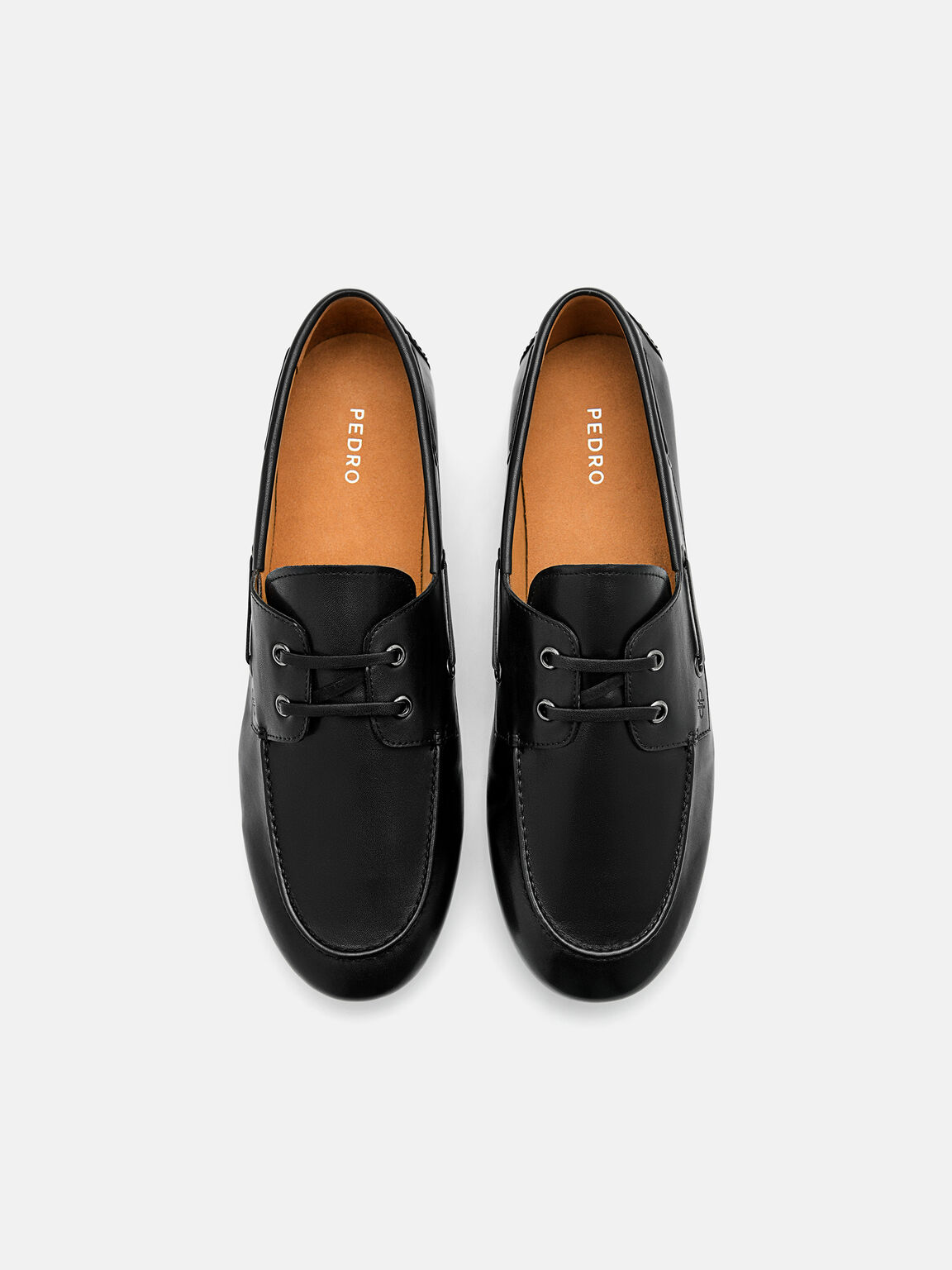 Sepatu Boat Kulit, Black, hi-res