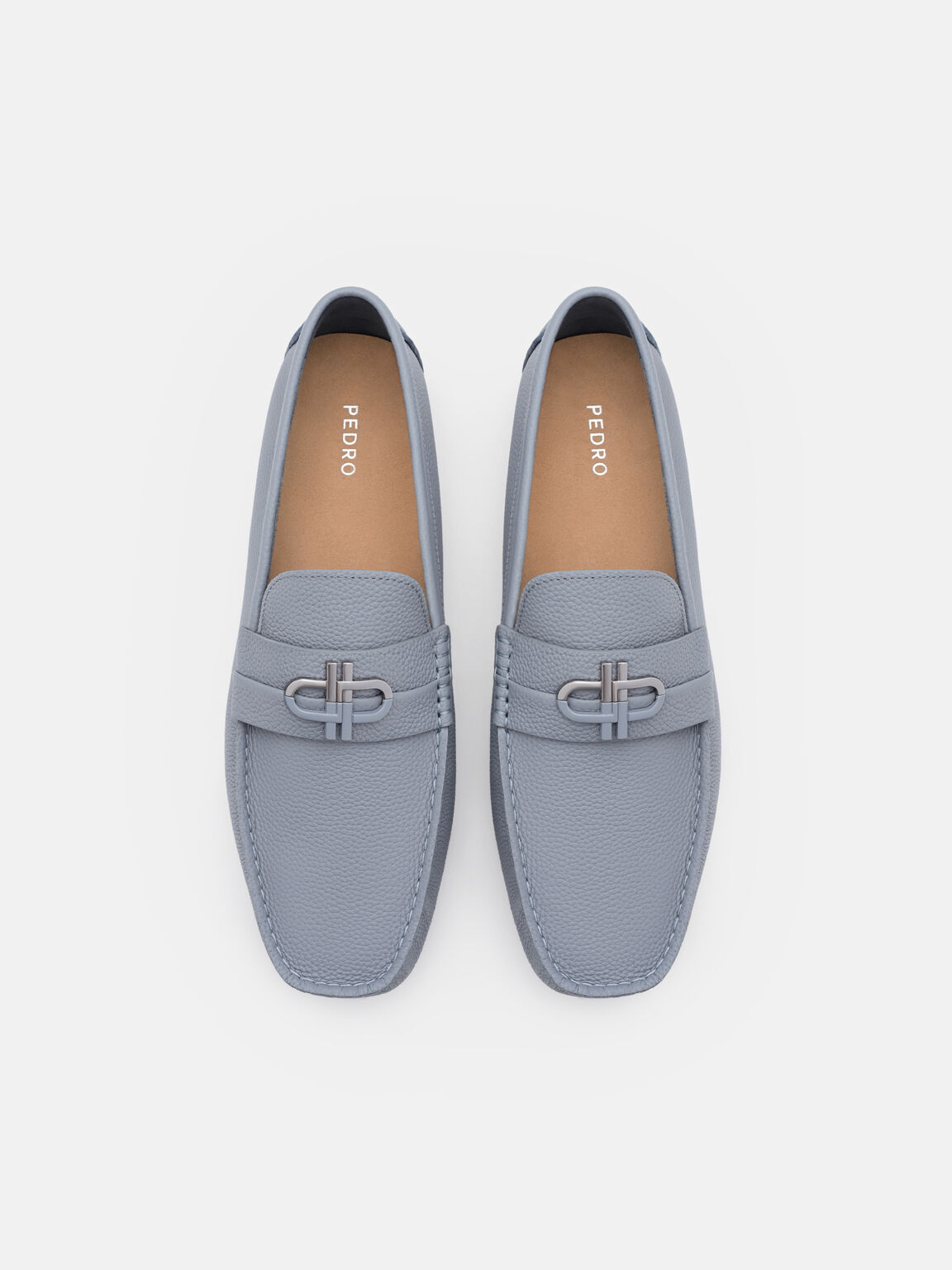 Sepatu Mengemudi Kulit Bertekstur Timbul, , hi-res