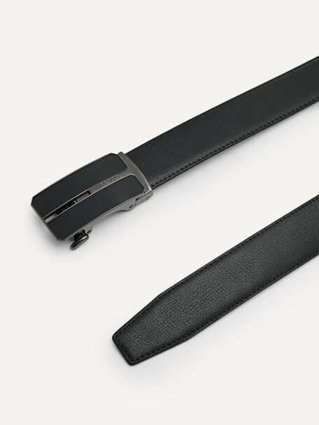 Embossed Leather Automatic Belt, , hi-res