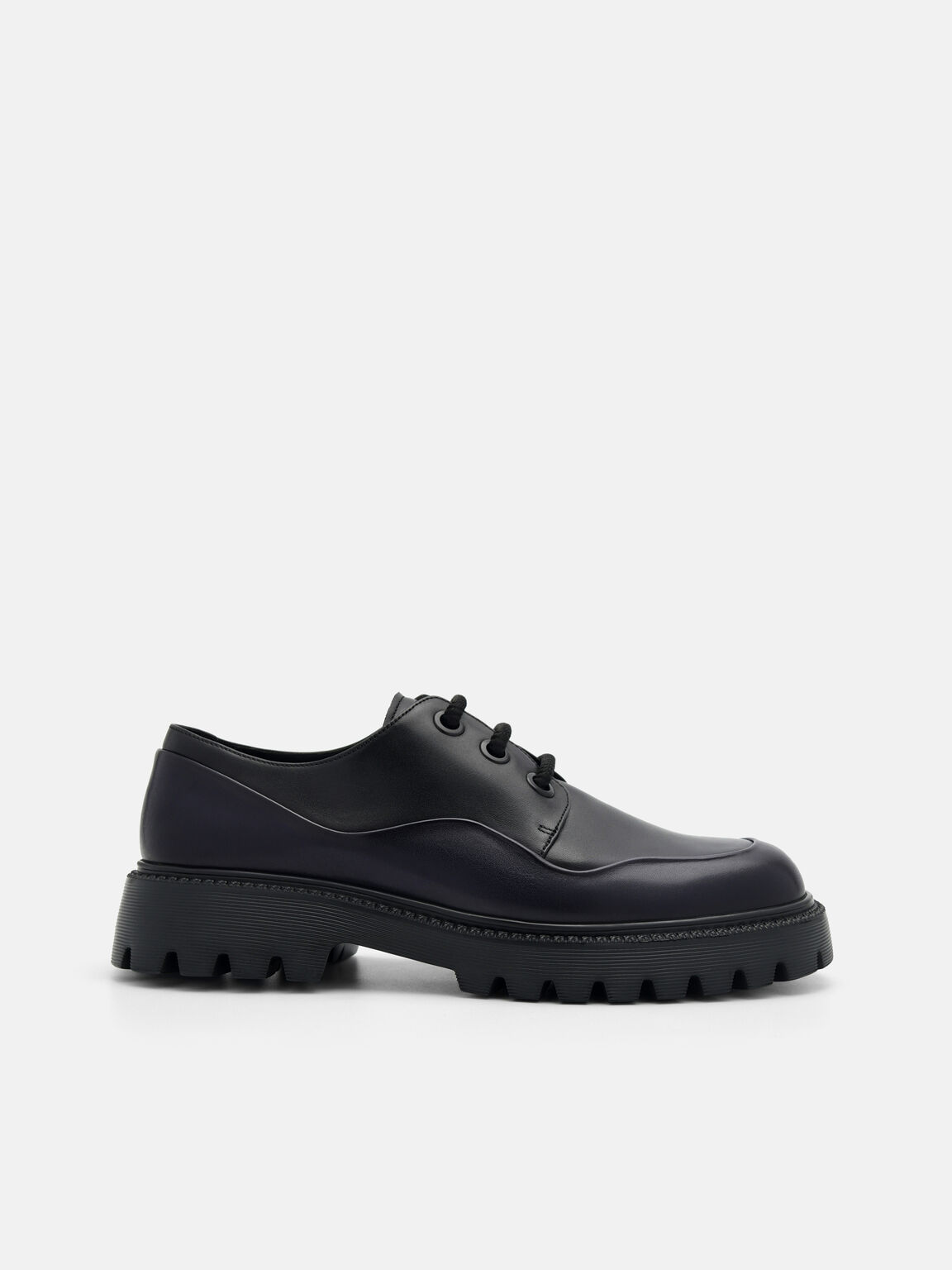PEDRO Icon Leather Derby Shoes, Black2, hi-res