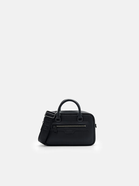 Top Handle Sling Bag, Black, hi-res