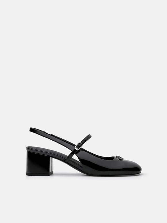 PEDRO Studio Pumps Slingback Kulit Patent, 