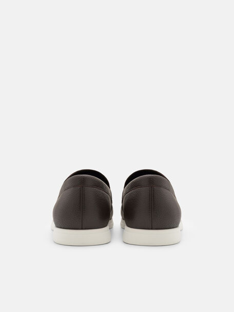 Tumbled Leather Loafers, , hi-res