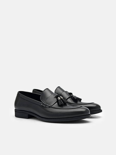 PEDRO Icon Leather Heel Sandals, Black