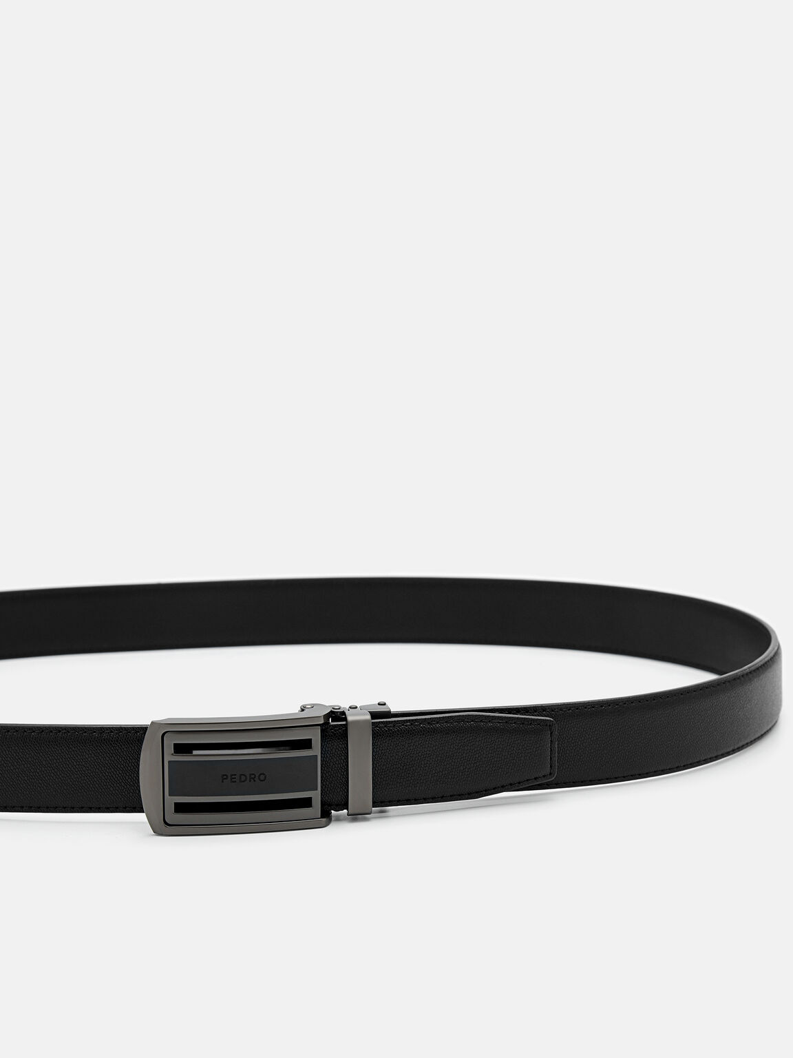 Embossed Leather Automatic Belt, 