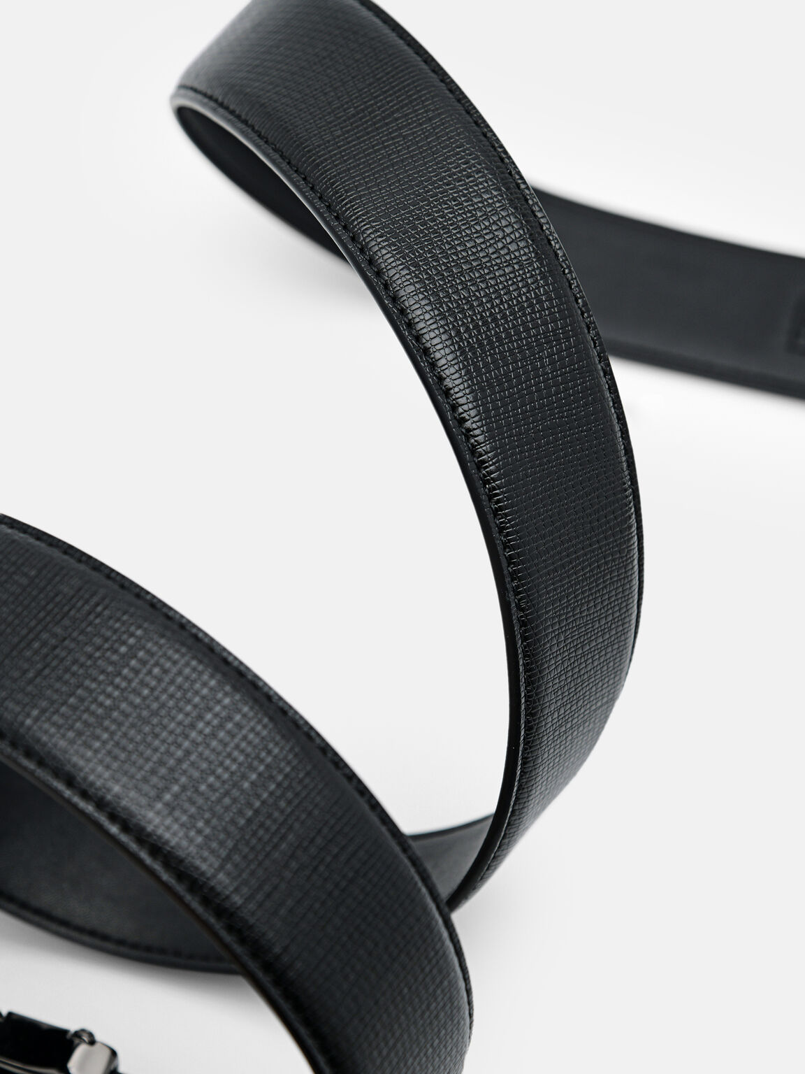 Embossed Leather Automatic Belt, 