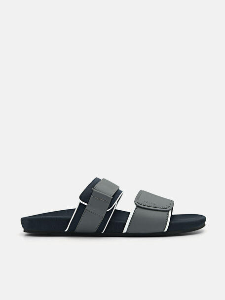 Double Strap Slide Sandals, 