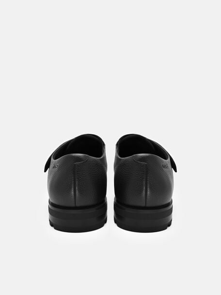 Flint Leather Monkstrap Shoes, , hi-res