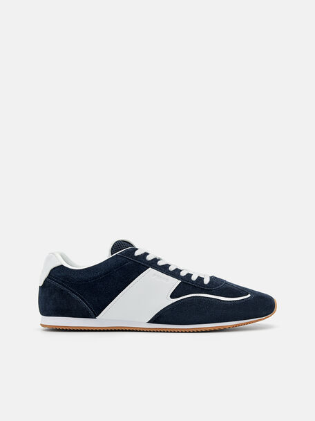 Lewis Suede Sneakers, Navy, hi-res