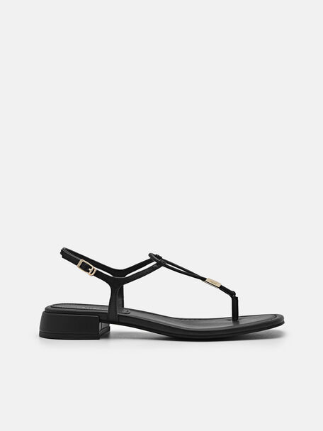 Sandal Thong Slingback, Black