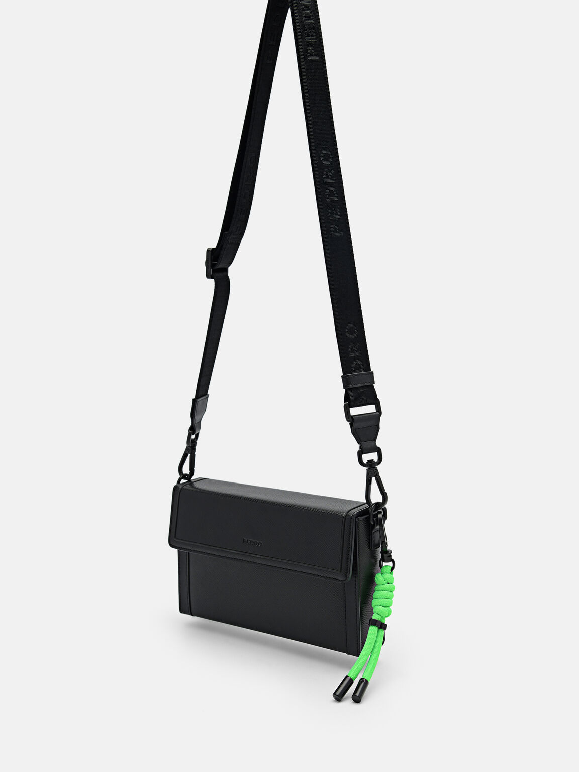 Saffiano Leather Mini Sling Bag, 