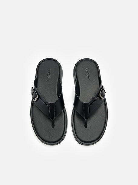 PEDRO Icon Leather Heel Sandals, Black PEDRO Icon Leather Heel Sandals, Black