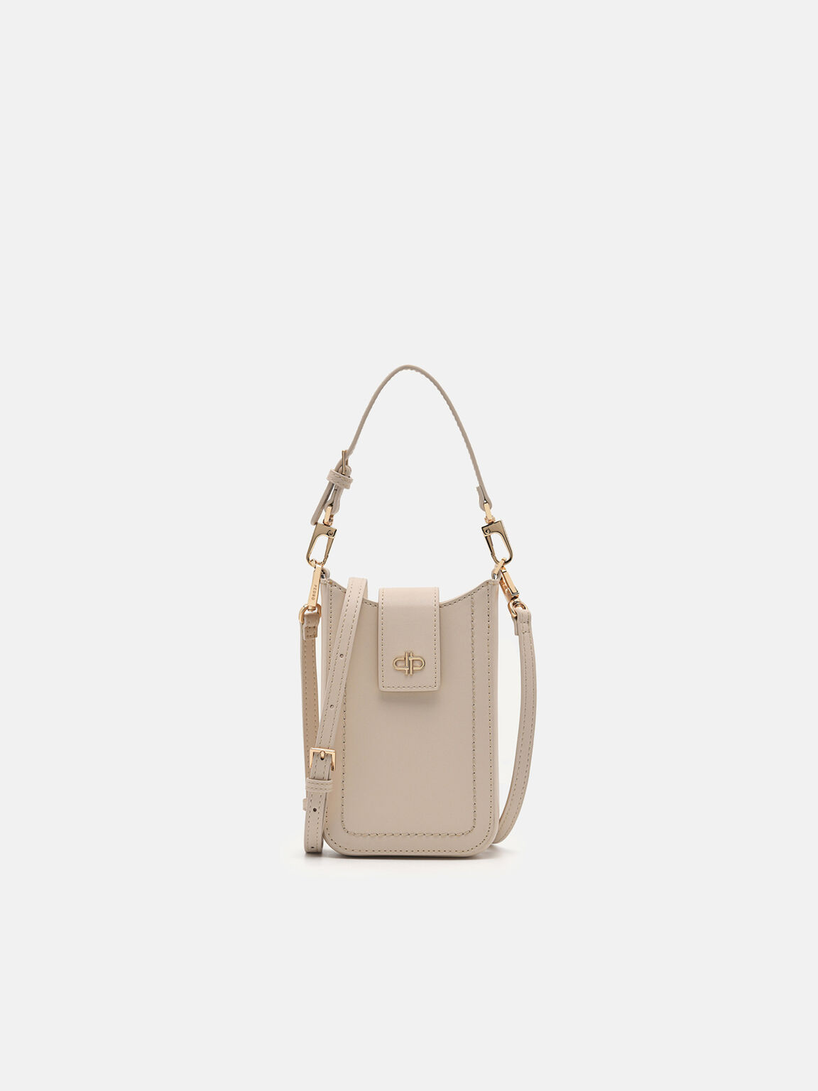 PEDRO Icon Leather Phone Pouch, Nude, hi-res