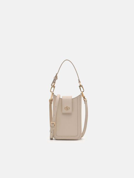 PEDRO Icon Leather Phone Pouch, Nude, hi-res