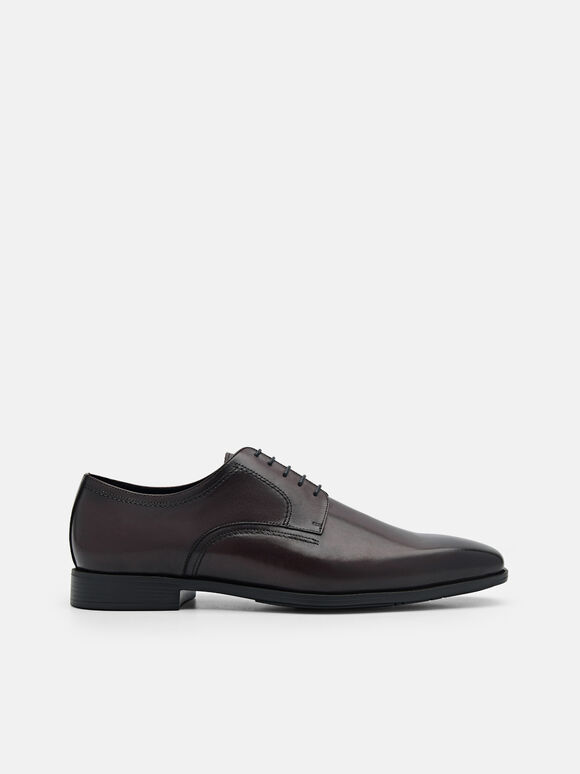 Altitude Lightweight Leather Derby Shoes, Dark Brown, hi-res