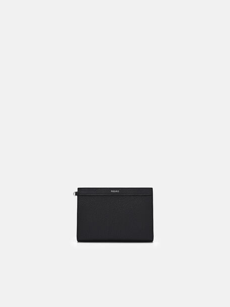 Pouch Mini Kulit dengan Ritsleting, 