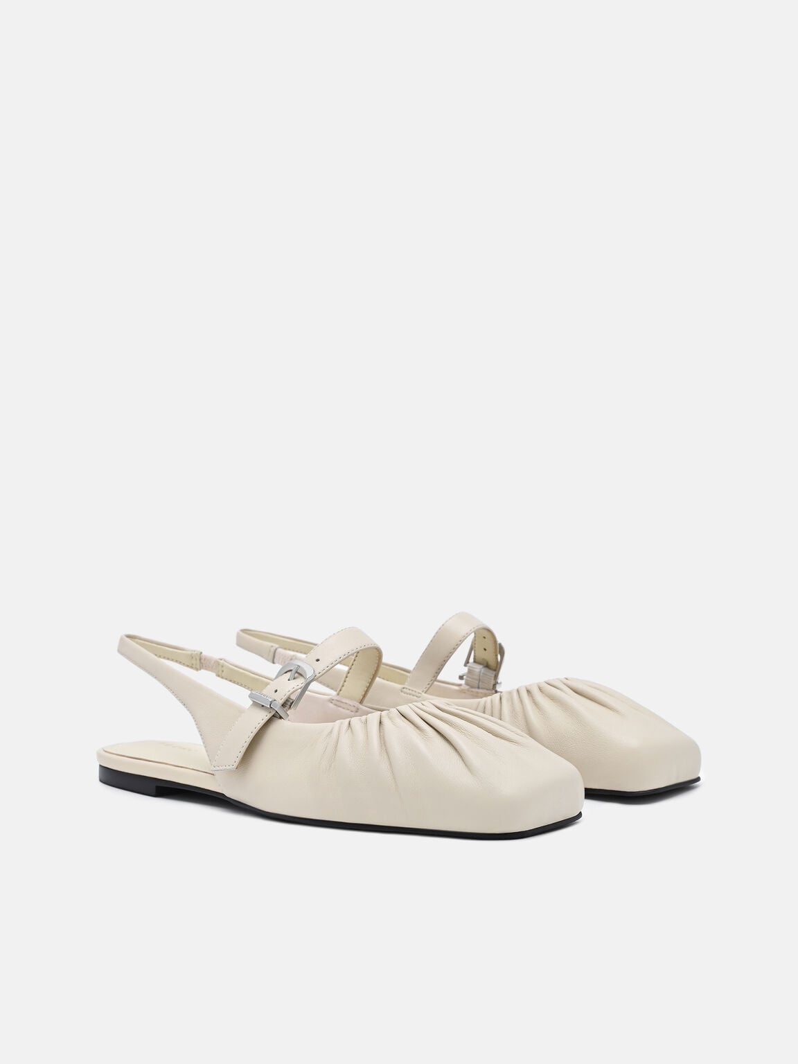 Sepatu Flat Ballerina Kulit Gabrielle, , hi-res