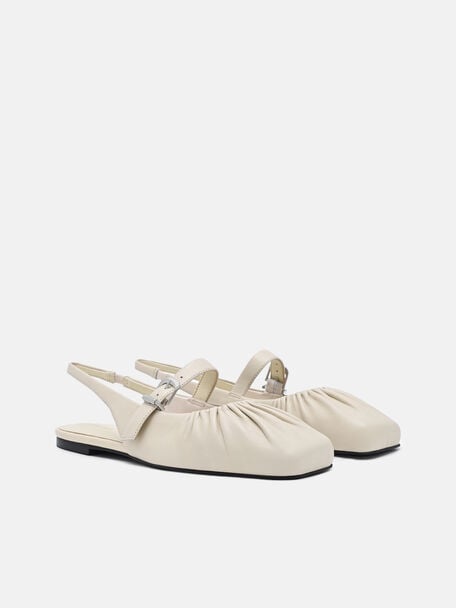 Sepatu Flat Ballerina Kulit Gabrielle, , hi-res