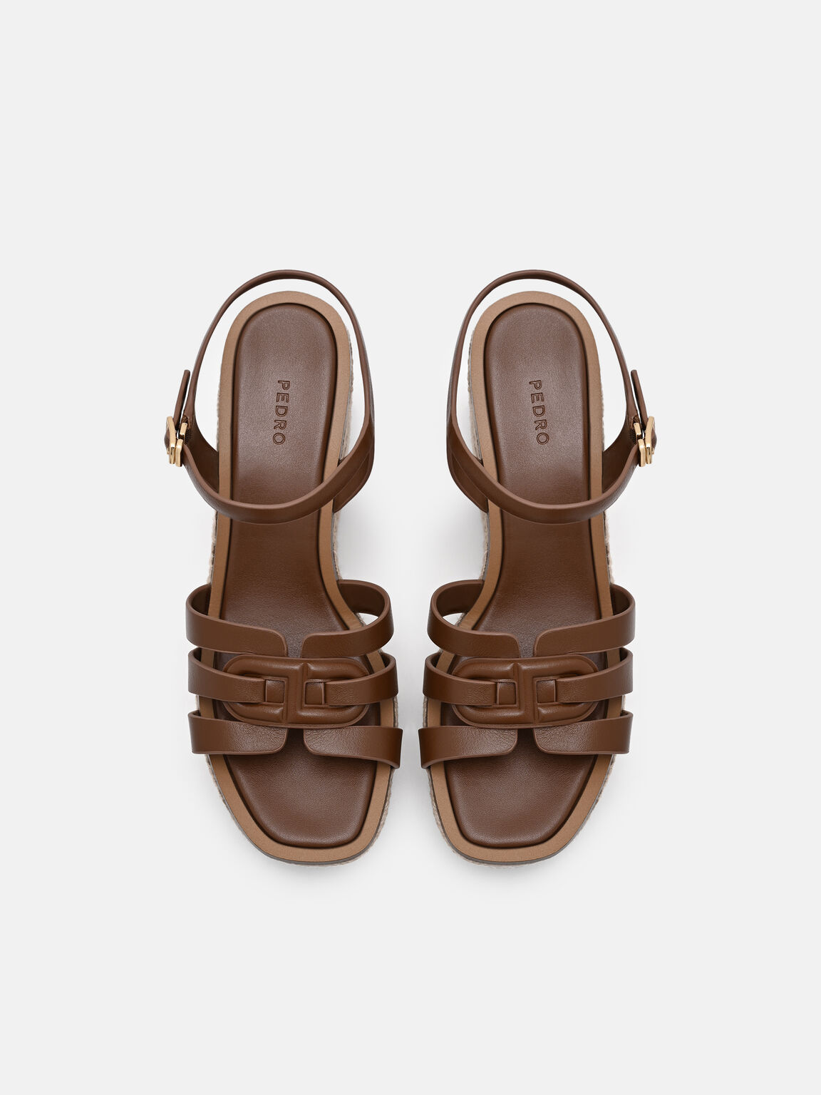Carmel Leather Wedge Sandals, , hi-res