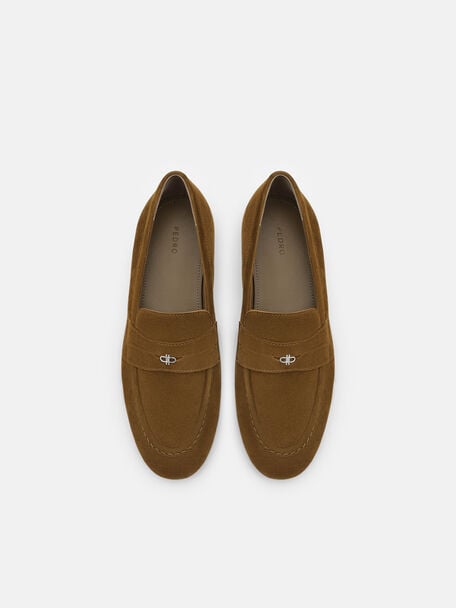 Beck Suede Penny Loafers, , hi-res