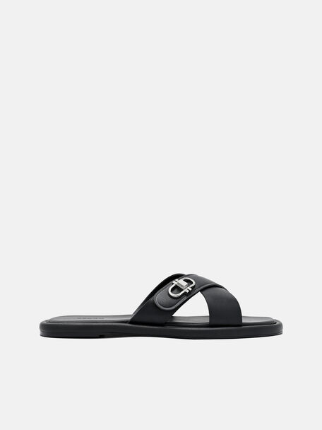 Sienna Leather Cross Sandals, , hi-res